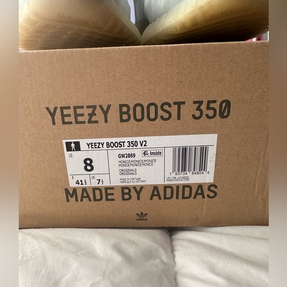 Yeezy Women's Sneakers - Light Blue and White Size 8 Mens Very Airy Lightweight - Picture 6 of 6